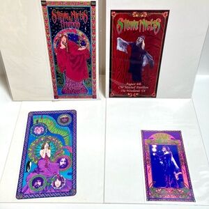Stevie Nicks Psychedelic Gig Poster Art Lot of 4 Concert Prints Boho Rock Decor